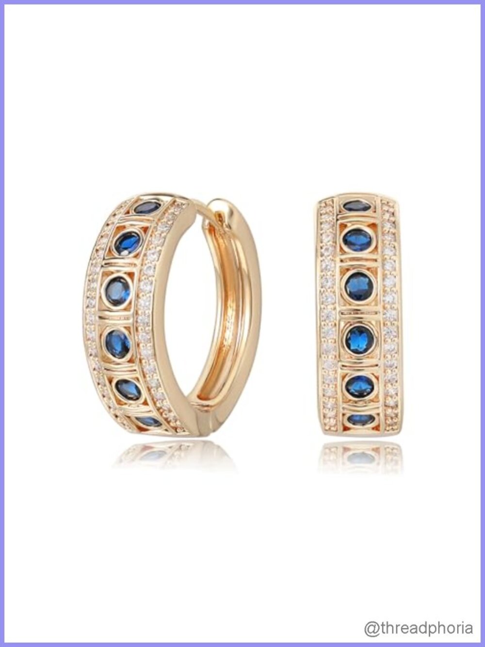 14K Gold Plated CZ Chunky Huggie Hoop Earrings for Women, Sterling Silver Post